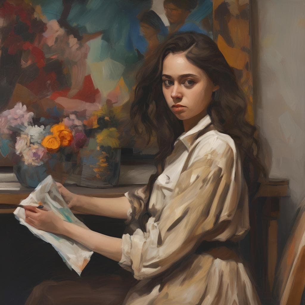 Καλλιτεχνική φωτογραφία γυναίκας ζωγραφίζοντας, τέχνη και δημιουργικότητα, έκφραση και κίνηση στην τέχνη της ζωγραφικής.