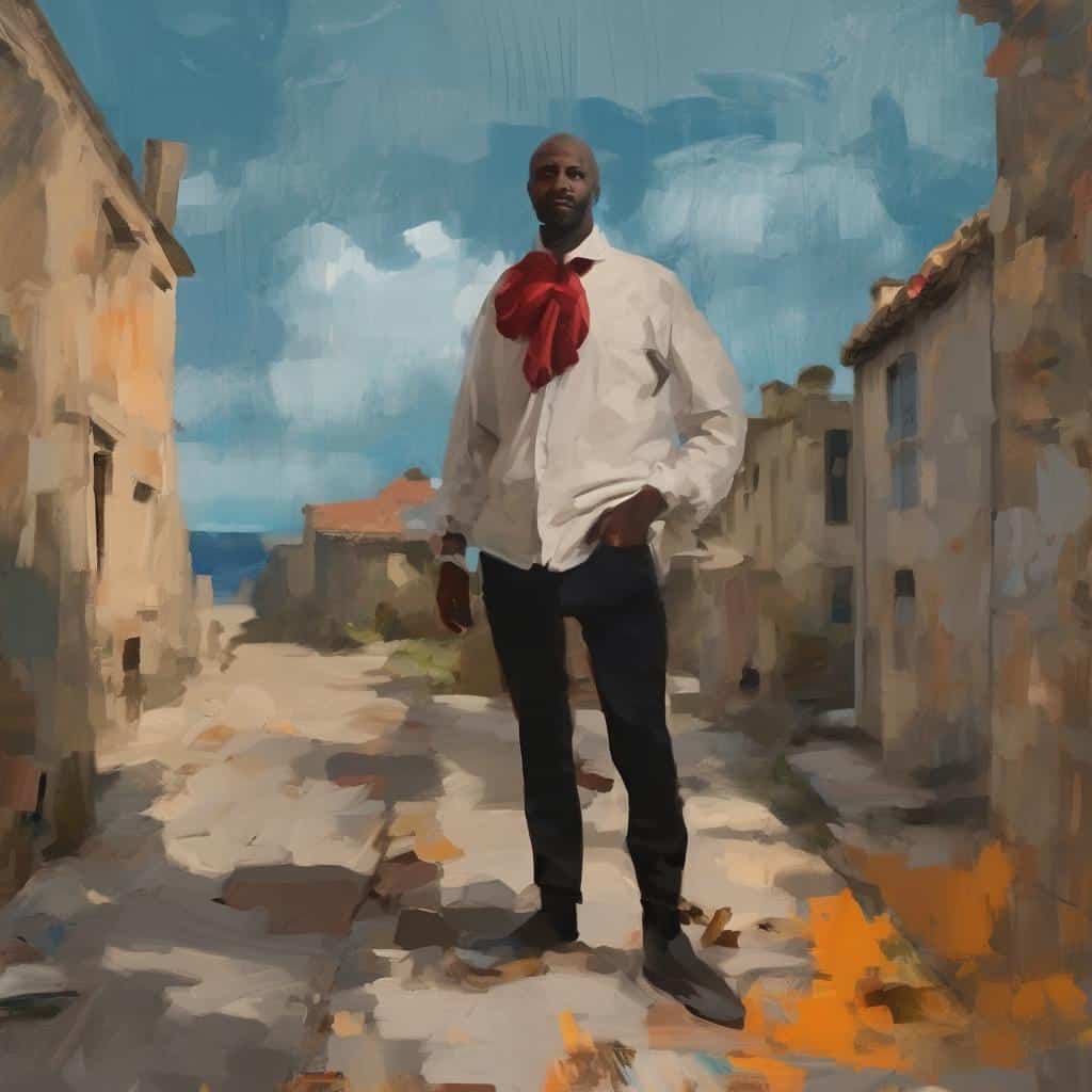 μονάχικος αφηγητής σε παραδοσιακή επαρχιακή περιοχή, καλλιτεχνική εικόνα κίνησης και έκφρασης, τέχνη της κινησιολογίας.