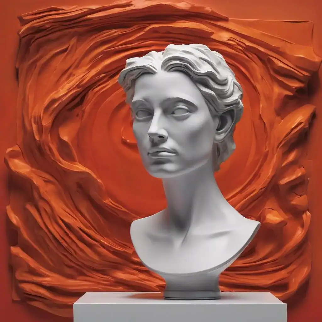 Red Orange Studio Painting – Phil Sims